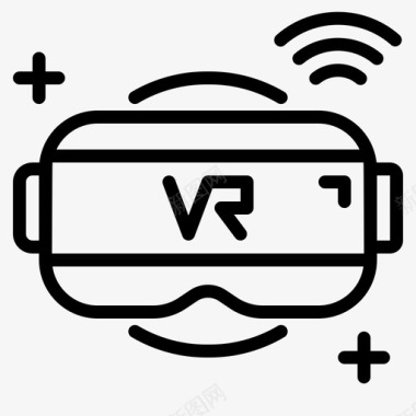 宣传海报vrVr智能技术13线性图标图标