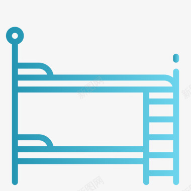 行程双层床行程253线性坡度图标图标