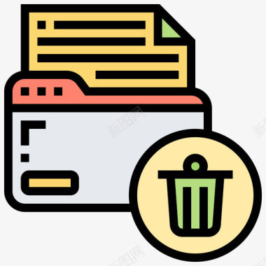 垃圾删除图标删除数据管理6线颜色图标图标