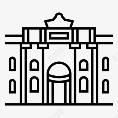 特雷维喷泉建筑著名意大利图标图标