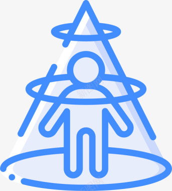 绑架外星人ufo5蓝色图标图标