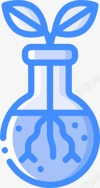 遗传调控植物遗传学和生物工程4蓝色图标图标