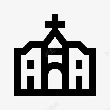 教堂宗教33直系图标图标