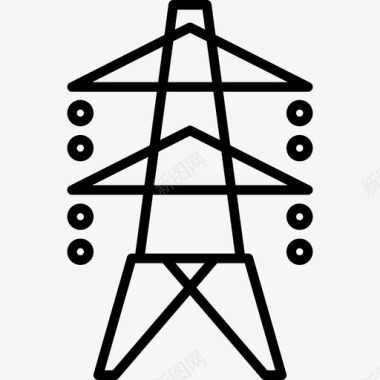能量来源电塔能量50轮廓图标图标
