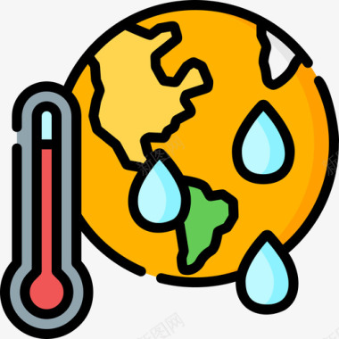 全球变暖图片素材下载全球变暖生态学234线性色彩图标图标