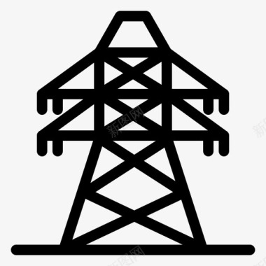 鎶樻墖电塔能源输电图标图标