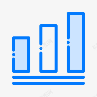 蓝色按钮图表条形图图表16蓝色图标图标