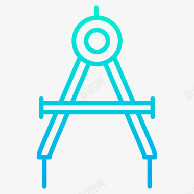 罗盘创意14梯度图标图标