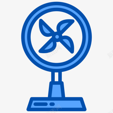 风扇电器9蓝色图标图标