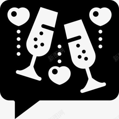 祝酒婚礼199填充图标图标
