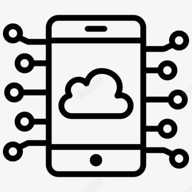 云传输云技术云计算云网络图标图标