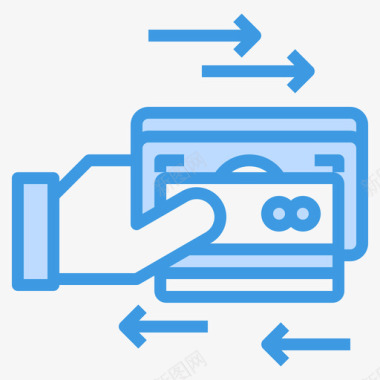 现金支付公司7蓝色图标图标