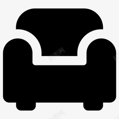 沙发扶手椅古典沙发图标图标