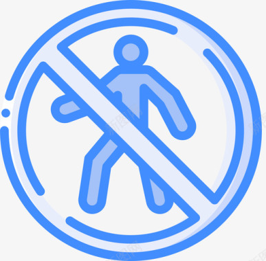 禁止乱跳警告标志1蓝色图标图标