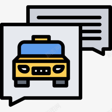 出租车矢量背景对话6号出租车彩色图标图标
