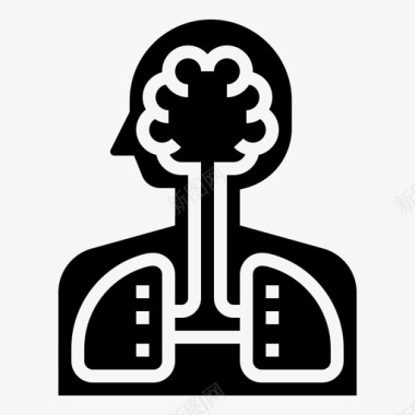 人体器官健康检查2字形图标图标