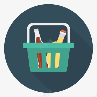 圆形火焰图标购物篮食品和饮料30圆形图标图标