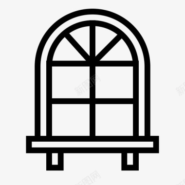 装饰窗平开窗家具图标图标