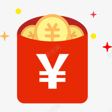 爱心红包红包气泡图标