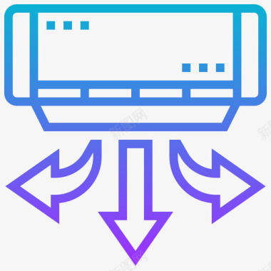 矢量大金空调空调酒店服务29梯度图标图标