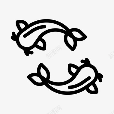 锦鲤鱼日本桃图标图标
