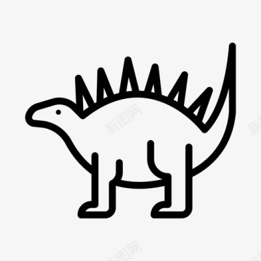 剑龙恐龙10线形图标图标