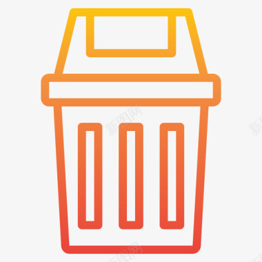 垃圾删除图标垃圾桶文具和办公室14坡度图标图标