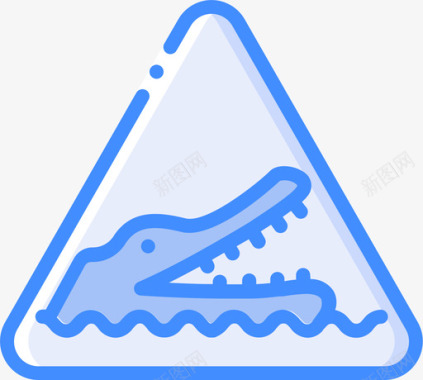 警告图标鳄鱼警告标志1蓝色图标图标