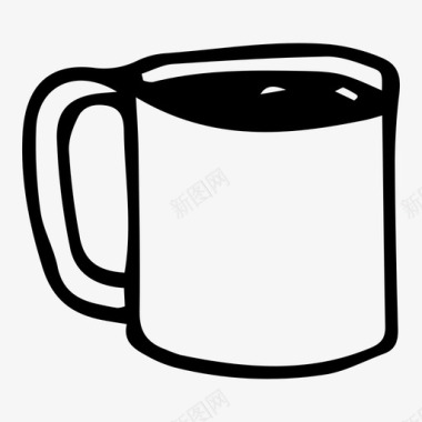 茶咖啡涂鸦图标图标