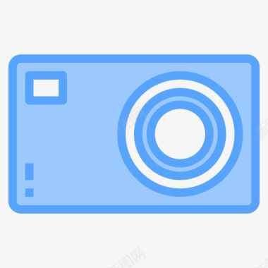 小型摄像机摄影102蓝色图标图标