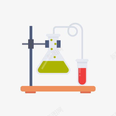 实验科学的图标烧瓶实验室科学扁平图标图标