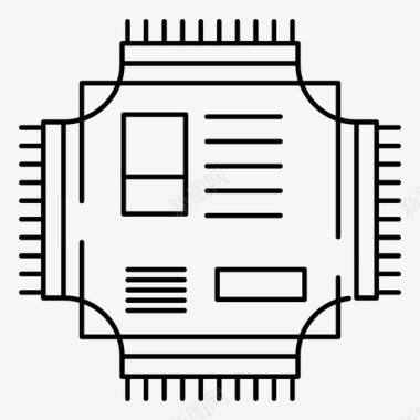网红芯片cpu微芯片图标图标
