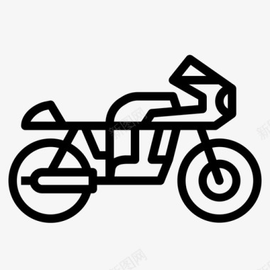 摩托车骑手caferacer摩托车摩托车手车辆图标图标