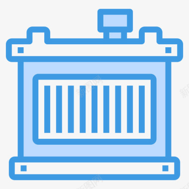 高效散热散热器汽车11蓝色图标图标