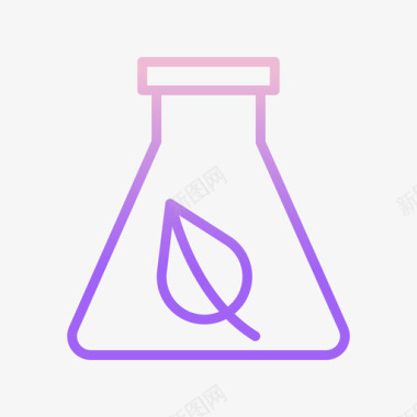 能量烧瓶能量51轮廓梯度图标图标