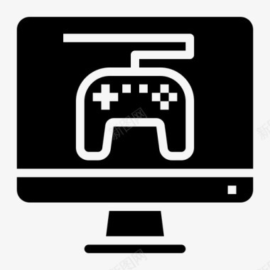 电脑游戏游戏控制器6填充图标图标