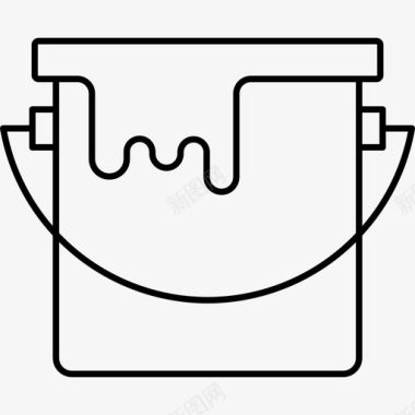 泼的油漆桶艺术色彩图标图标