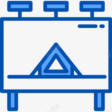 蓝色广告牌户外野营广告牌3蓝色图标图标