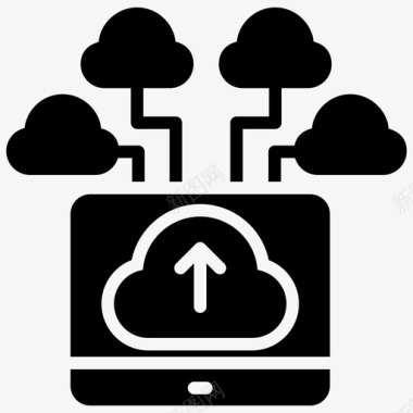 数据托管云数据云计算云托管图标图标
