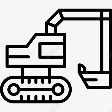 挖掘机金矿4直线式图标图标