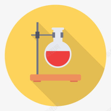 实验科学的图标烧瓶实验室科学1号圆形图标图标