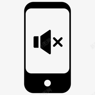 小工手机静音静音智能手机图标图标