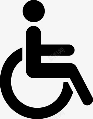 残疾人病人轮椅图标图标
