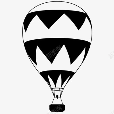 热气球气球气体图标图标