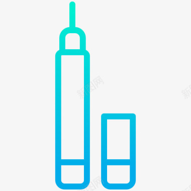 渐变色的花眼线笔美发师3渐变色图标图标