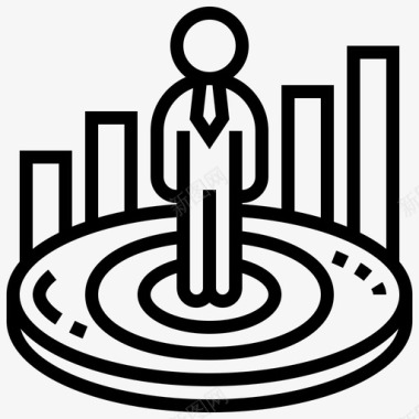 定位背景目标定位商业动机15线性图标图标