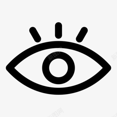 眼睛标志眼睛睁开光学图标图标