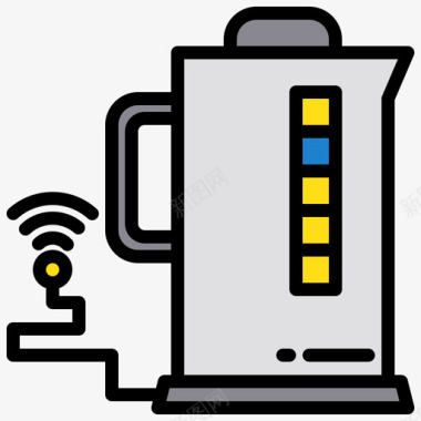 智能生活APP电水壶智能生活2线性颜色图标图标