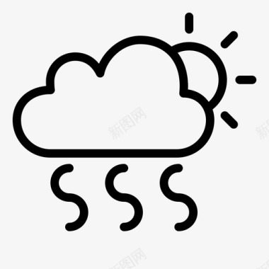 水蒸气云雨图标图标