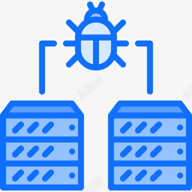 保护镜服务器数据保护34蓝色图标图标